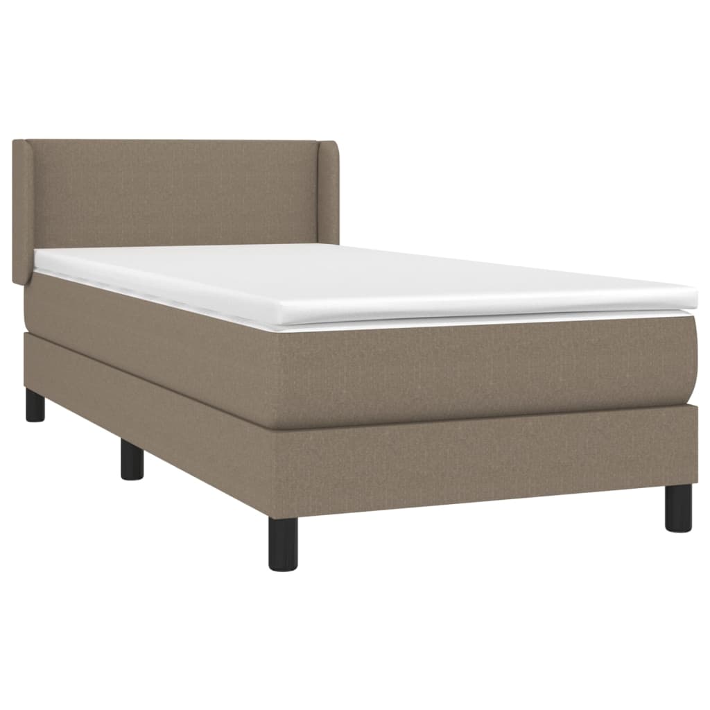 Giroletto A Molle Con Materasso Tortora 90x200 Cm Intessuto - Image 3