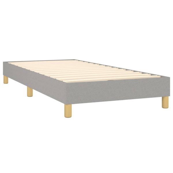 Giroletto A Molle Con Materasso Grigio Chiaro 90x200 Cm Tessuto - Image 4