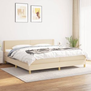 Giroletto A Molle Con Materasso Crema 200x200 Cm In Tessuto