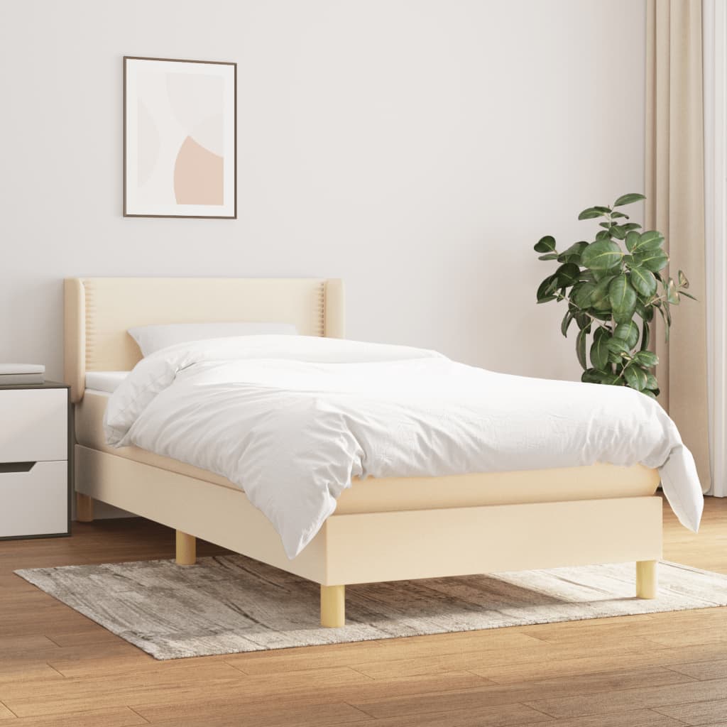 Giroletto A Molle Con Materasso Crema 80x200 Cm Intessuto