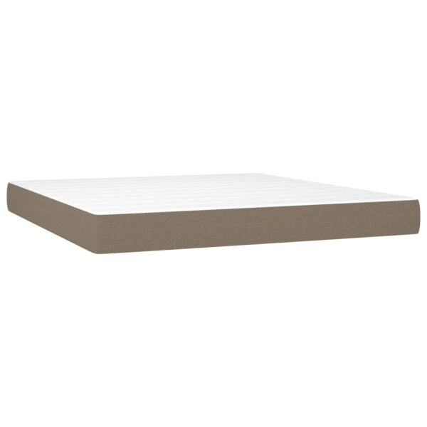 Giroletto A Molle Con Materasso Tortora 160x200 Cm In Tessuto - Image 5