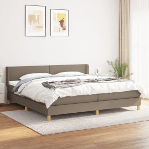 Giroletto A Molle Con Materasso Tortora 200x200 Cm In Tessuto