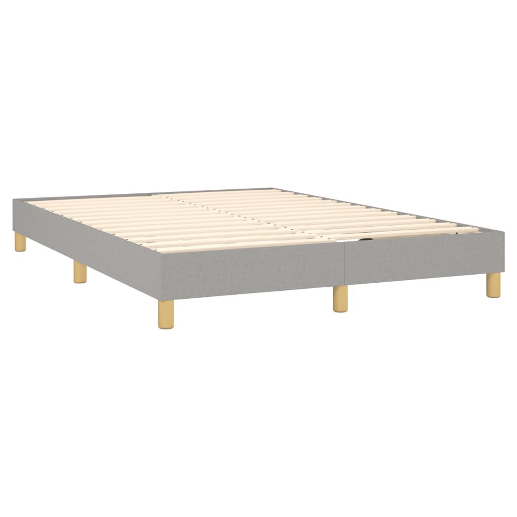 Giroletto A Molle Con Materasso Grigio Chiaro 140x200cm Tessuto - Image 4