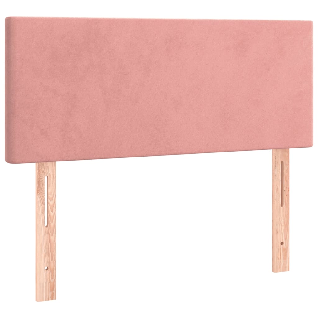 Giroletto A Molle Con Materasso Rosa 80x200 Cm In Velluto - Image 6