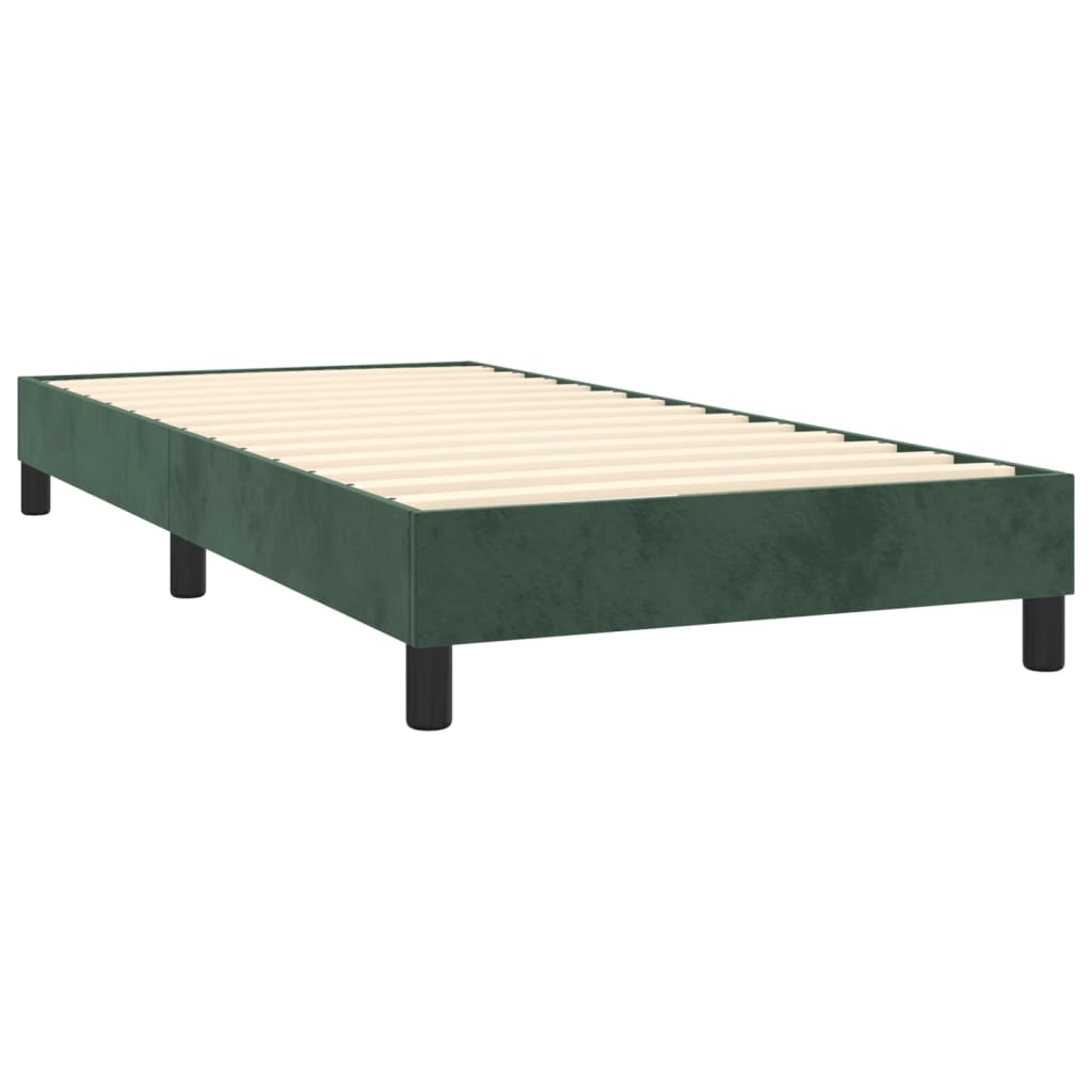Giroletto A Molle Con Materasso Verde Scuro 90x190 Cm Velluto - Image 4