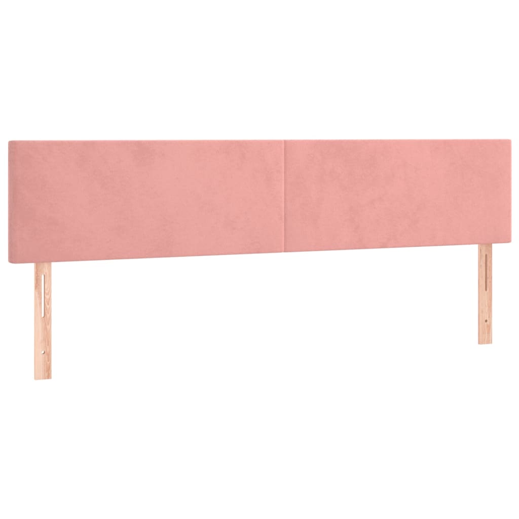 Giroletto A Molle Con Materasso Rosa 180x200 Cm In Velluto - Image 6