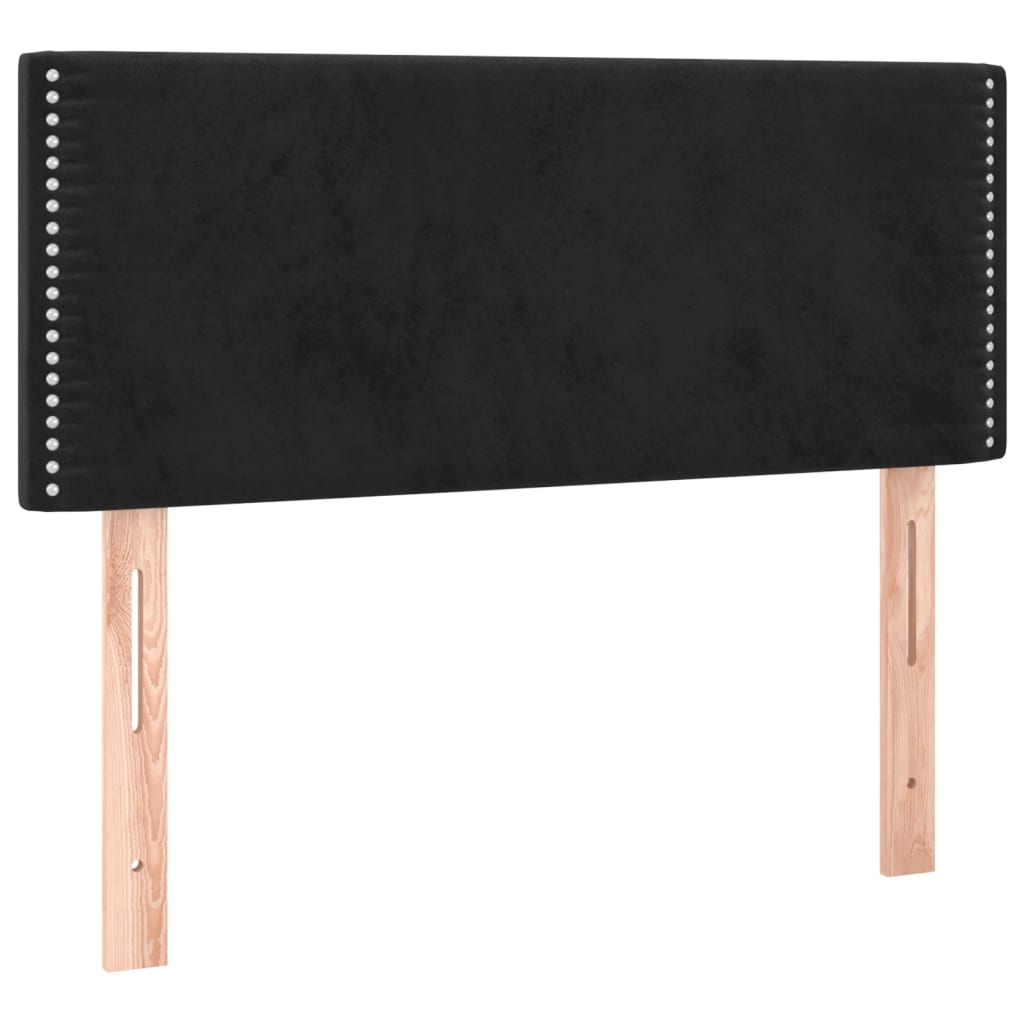 Giroletto A Molle Con Materasso Nero 90x200 Cm In Velluto - Image 6