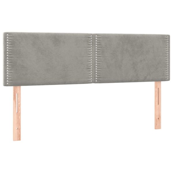 Giroletto A Molle Con Materasso Grigio Chiaro 140x190cm Velluto - Image 6