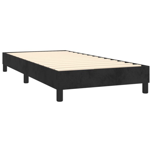 Giroletto A Molle Con Materasso Nero 80x200 Cm In Velluto - Image 4