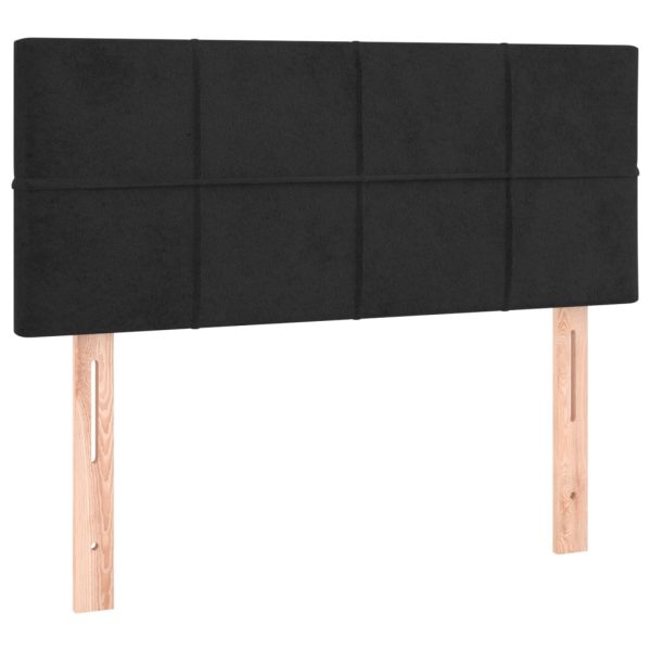 Giroletto A Molle Con Materasso Nero 80x200 Cm In Velluto - Image 6