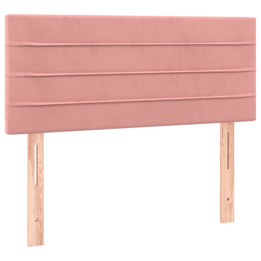 Giroletto A Molle Con Materasso Rosa 80x200 Cm In Velluto - Image 6