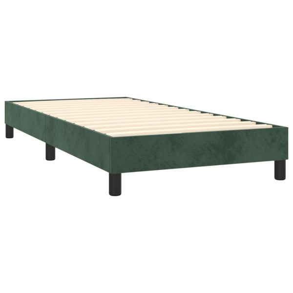 Giroletto A Molle Con Materasso Verde Scuro 100x200 Cm Velluto - Image 4