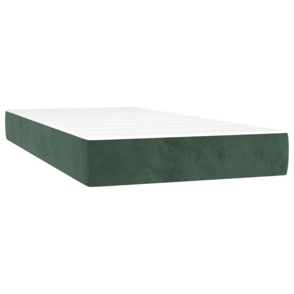 Giroletto A Molle Con Materasso Verde Scuro 100x200 Cm Velluto - Image 5