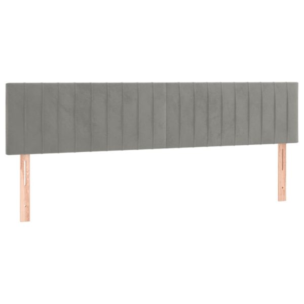 Giroletto A Molle Con Materasso Grigio Chiaro 160x200cm Velluto - Image 6