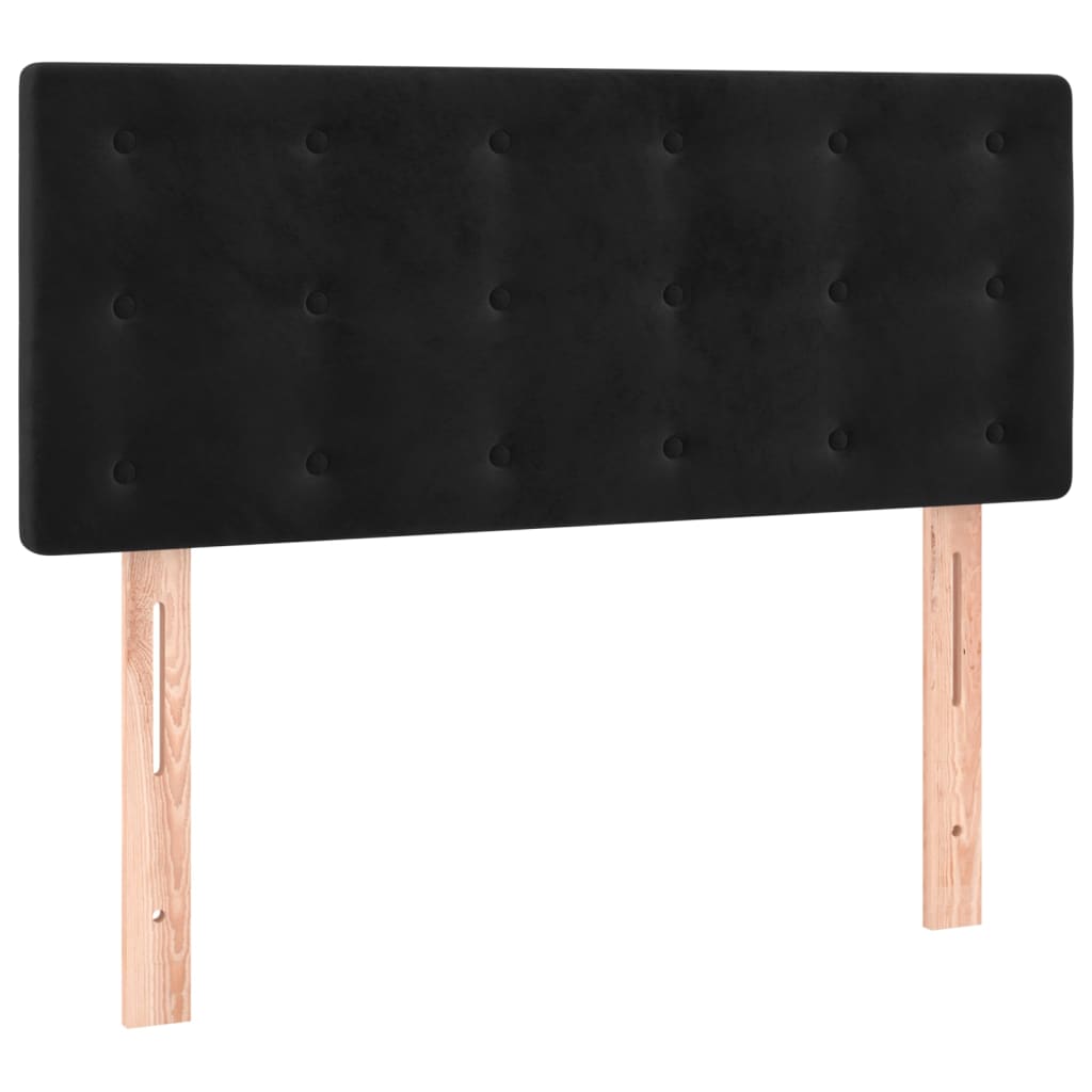 Giroletto A Molle Con Materasso Nero 90x200 Cm In Velluto - Image 6