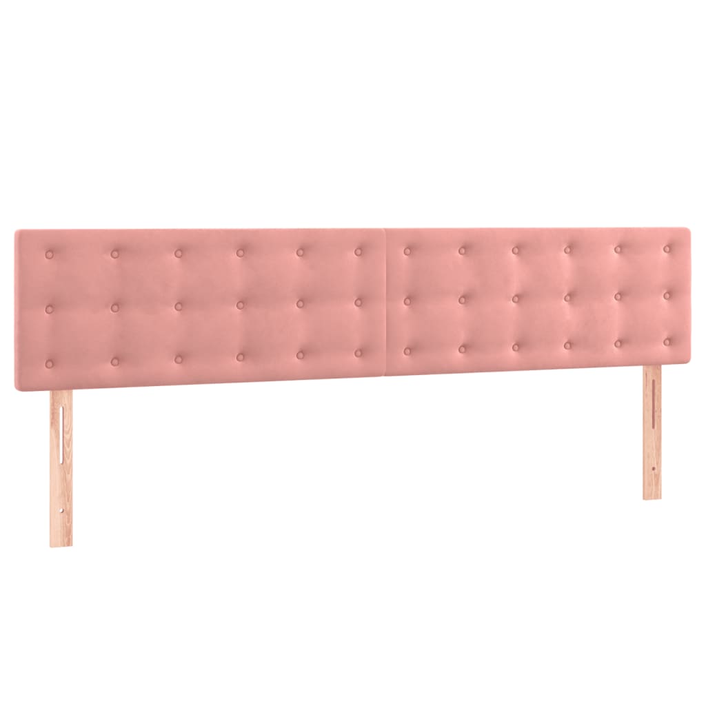 Giroletto A Molle Con Materasso Rosa 180x200 Cm In Velluto - Image 6