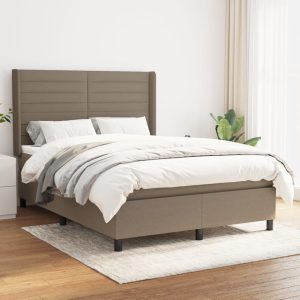 Giroletto A Molle Con Materasso Tortora 140x200 Cm In Tessuto