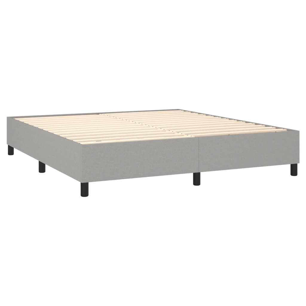 Giroletto A Molle Con Materasso Grigio Chiaro180x200 Cm Tessuto - Image 4