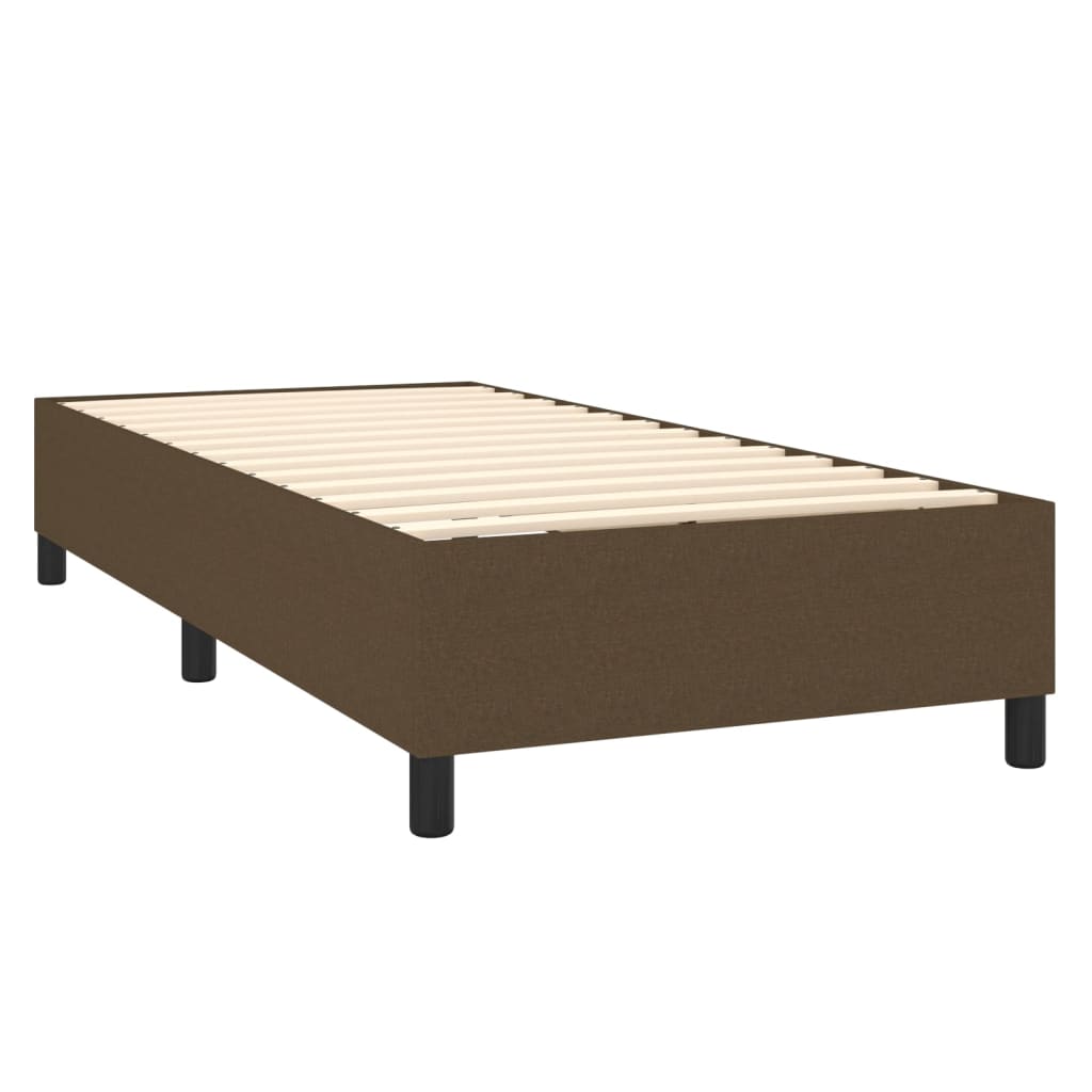 Giroletto A Molle Con Materasso Marrone Scuro 90x200 Cm Tessuto - Image 4