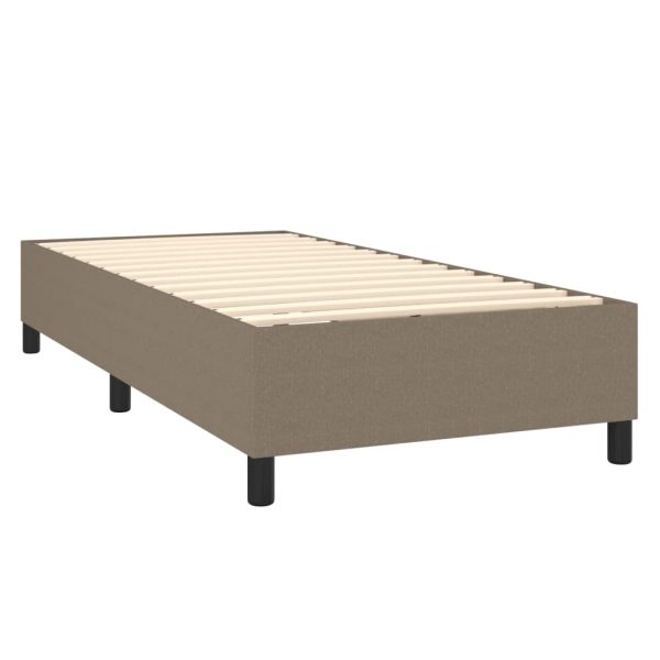 Giroletto A Molle Con Materasso Tortora 90x190 Cm In Tessuto - Image 4