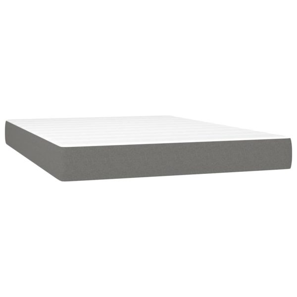 Giroletto A Molle Con Materasso Grigio Scuro 140x200cm Tessuto - Image 5