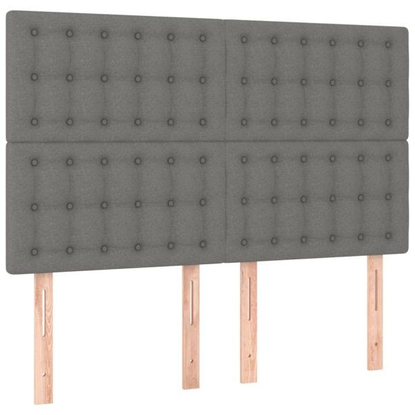 Giroletto A Molle Con Materasso Grigio Scuro 140x200cm Tessuto - Image 6