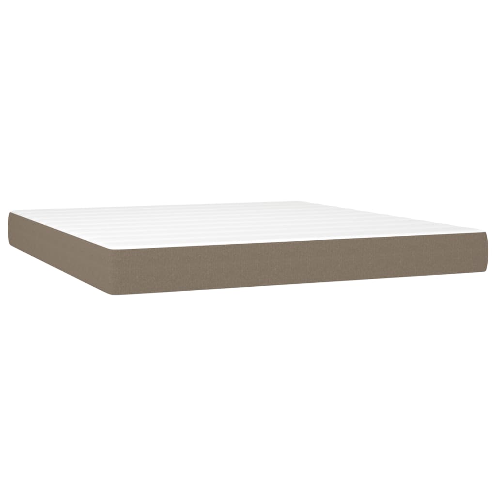 Giroletto A Molle Con Materasso Tortora 160x200 Cm In Tessuto - Image 5