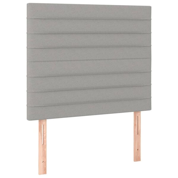 Giroletto A Molle Con Materasso Grigio Chiaro 80x200 Cm Tessuto - Image 6