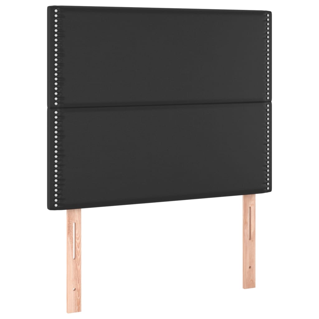 Giroletto A Molle Con Materasso Nero 90x200 Cm In Similpelle - Image 6