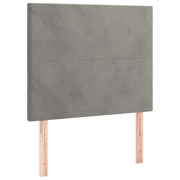 Giroletto A Molle Con Materasso Grigio Chiaro 90x200 Cm Velluto - Image 6