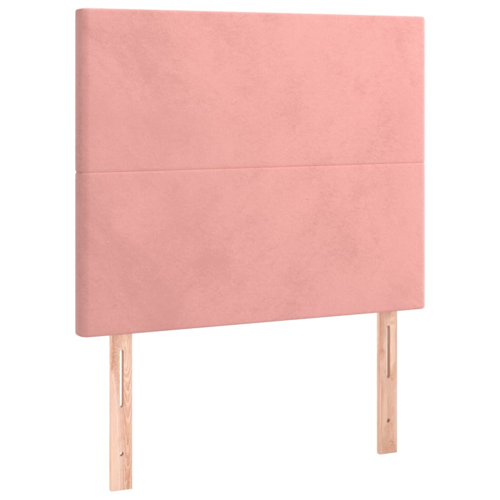 Giroletto A Molle Con Materasso Rosa 90x200 Cm In Velluto - Image 6