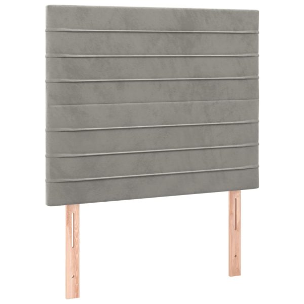 Giroletto A Molle Con Materasso Grigio Chiaro 100x200cm Velluto - Image 6