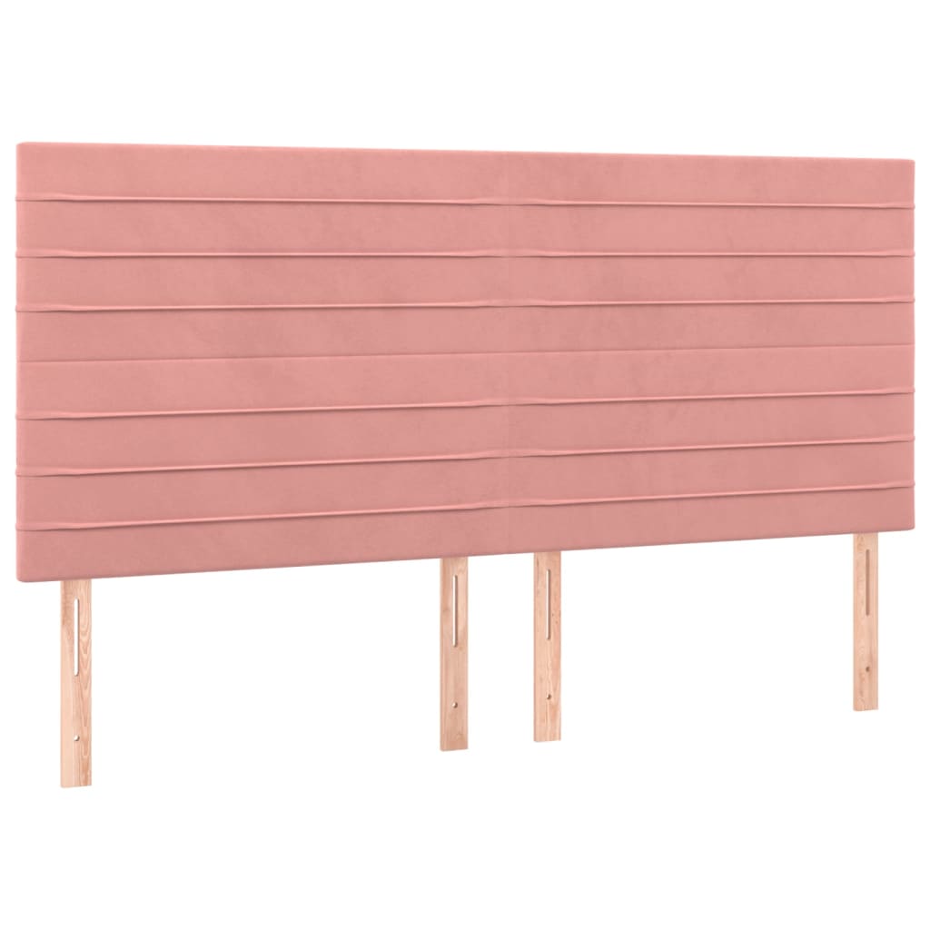 Giroletto A Molle Con Materasso Rosa 180x200 Cm In Velluto - Image 6