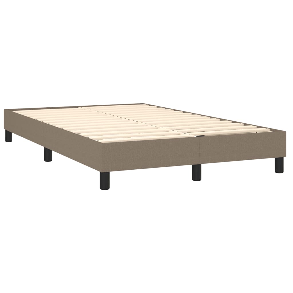 Letto A Molle Con Materasso E Led Tortora 120x200cm In Tessuto - Image 5