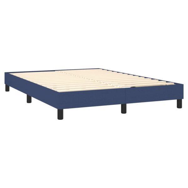 Letto A Molle Con Materasso E Led Blu 140x200 Cm In Tessuto - Image 5