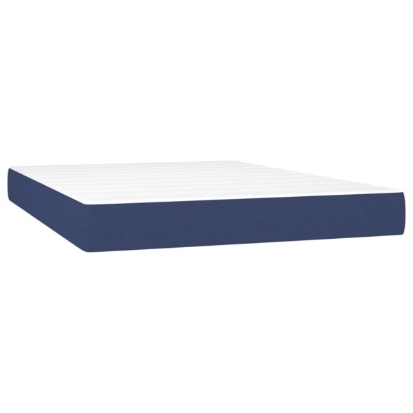 Letto A Molle Con Materasso E Led Blu 140x200 Cm In Tessuto - Image 6