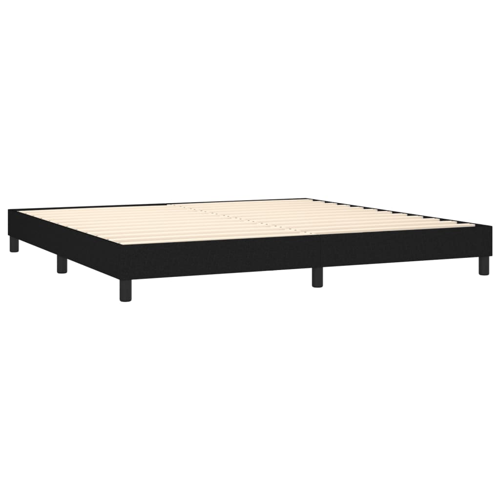 Letto A Molle Materasso E Led Nero 200x200cm In Tessuto - Image 5