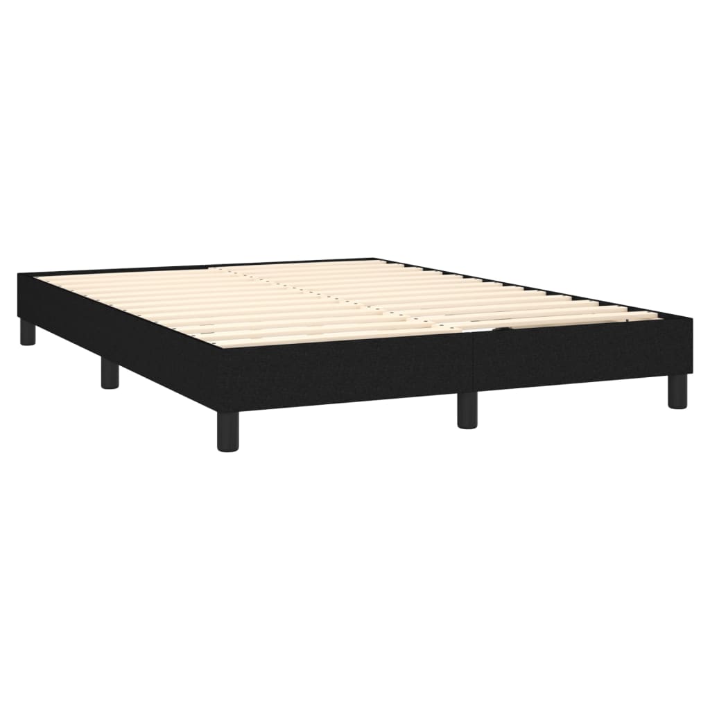 Letto A Molle Con Materasso E Led Nero 140x200 Cm In Tessuto - Image 5
