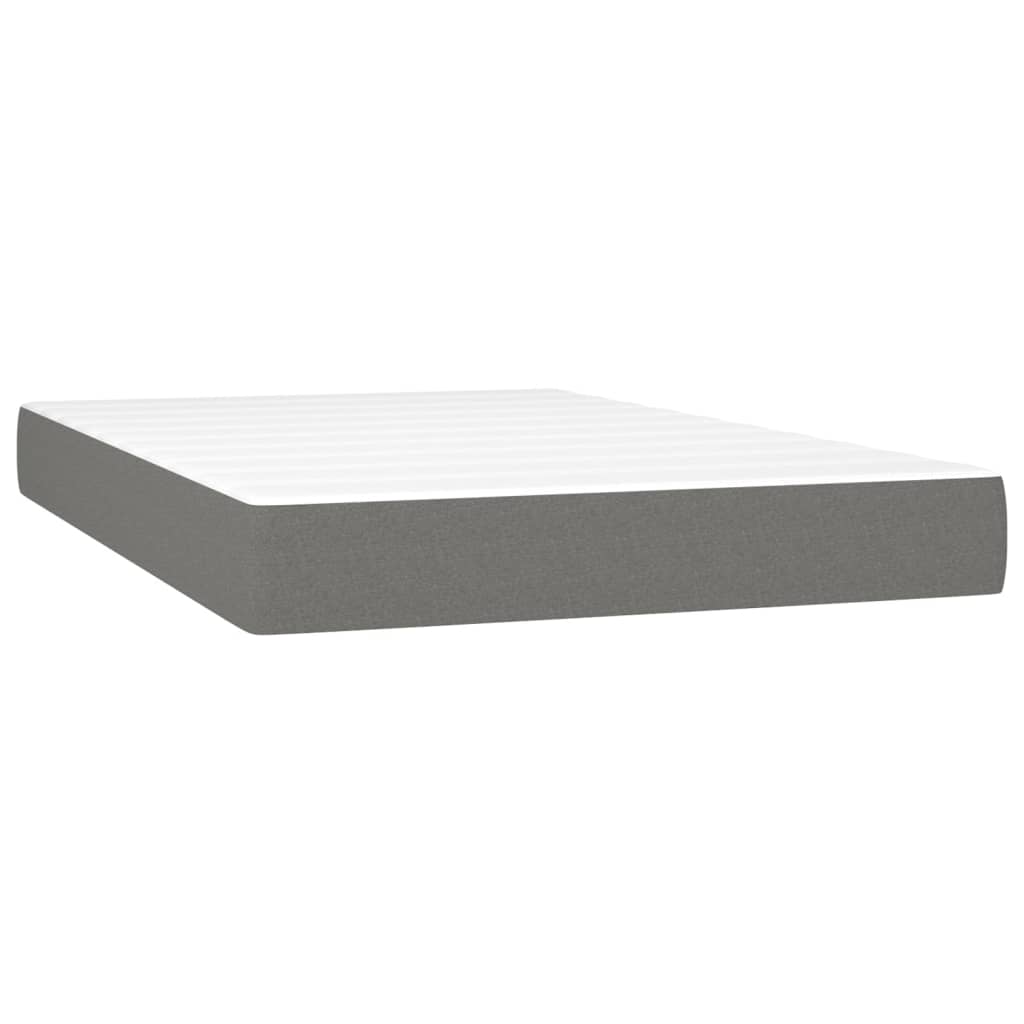 Letto A Molle Materasso E Led Grigio Scuro 120x200cm In Tessuto - Image 6
