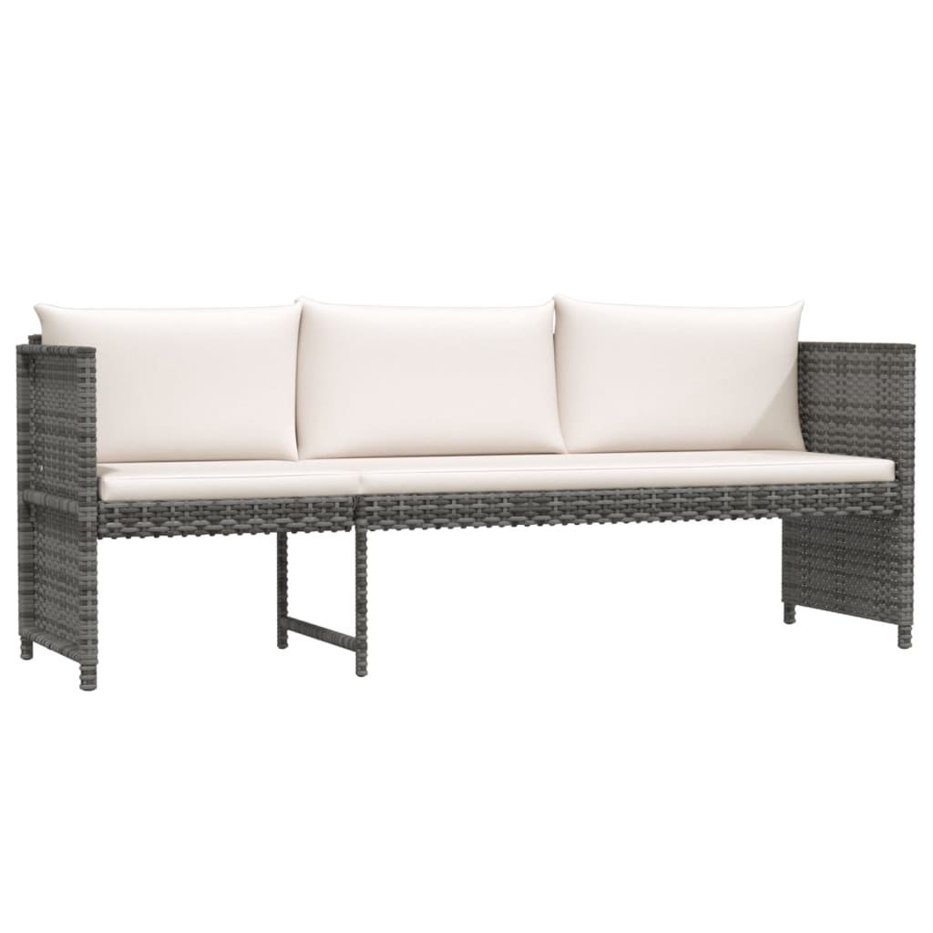 Set Divani Da Giardino 6 Pz Con Cuscini In Polyrattan Grigio - Image 3