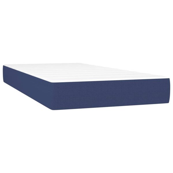 Letto A Molle Con Materasso E Led Blu 100x200cm In Tessuto - Image 6