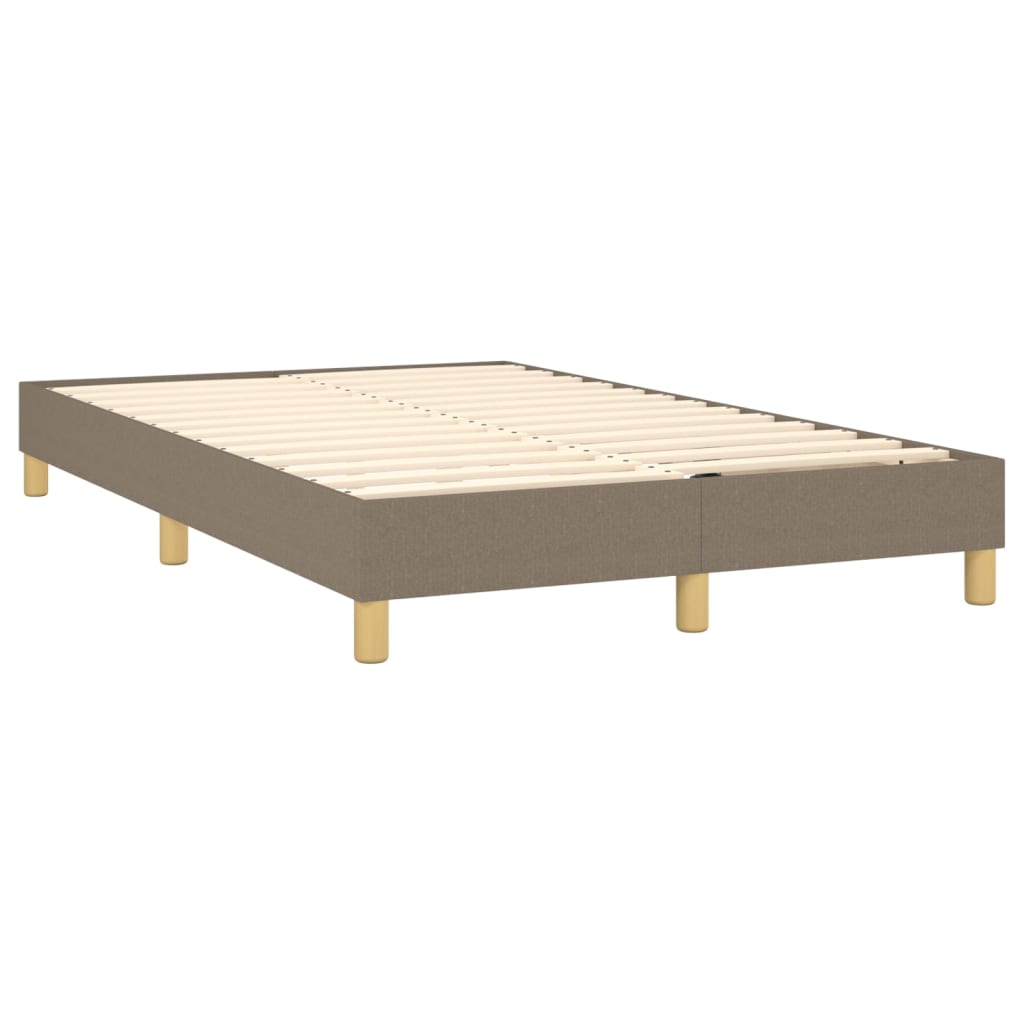 Letto A Molle Con Materasso E Led Tortora 120x200cm In Tessuto - Image 5