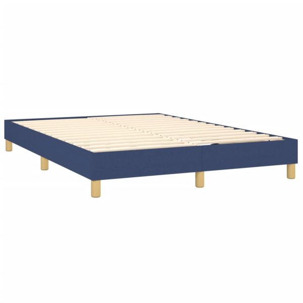 Letto A Molle Con Materasso E Led Blu 140x200 Cm In Tessuto - Image 5