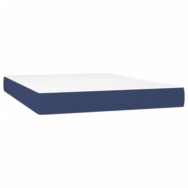 Letto A Molle Con Materasso E Led Blu 140x200 Cm In Tessuto - Image 6