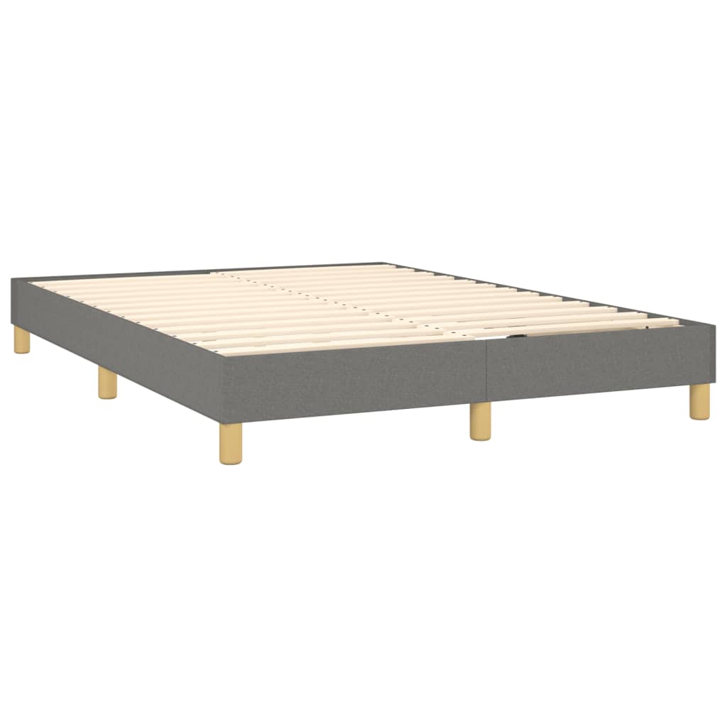 Letto A Molle Materasso E Led Grigio Scuro 140x200cm In Tessuto - Image 5