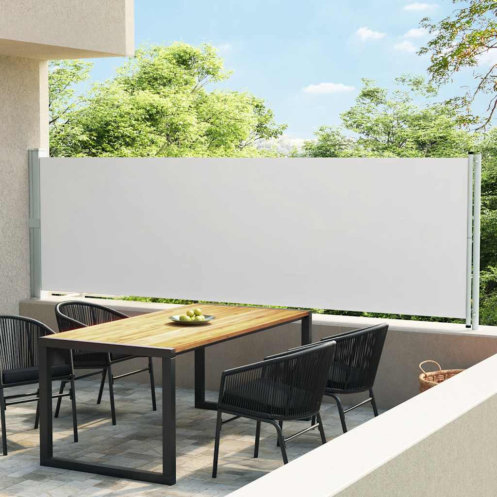 Tenda Laterale Retrattile Per Patio 140x600 Cm Crema
