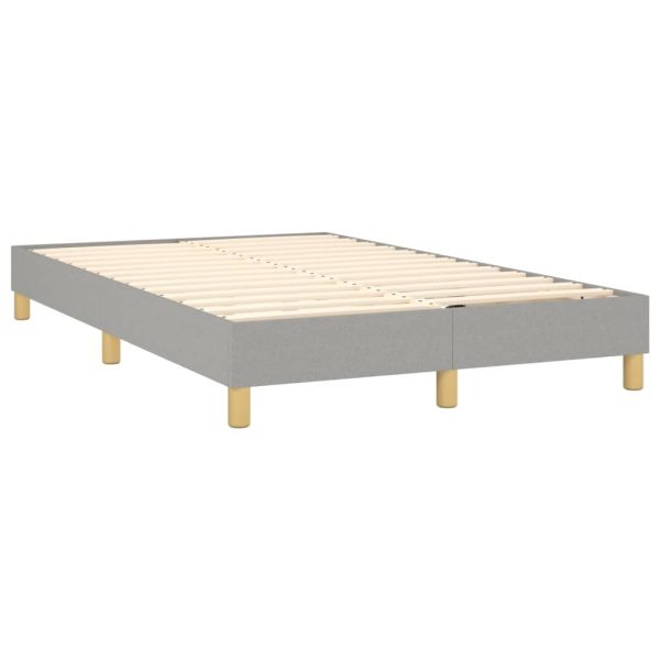 Letto A Molle Materasso E Led Grigio Chiaro 120x200 Cm Tessuto - Image 5