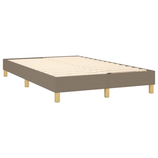 Letto A Molle Con Materasso E Led Tortora 120x200cm In Tessuto - Image 5