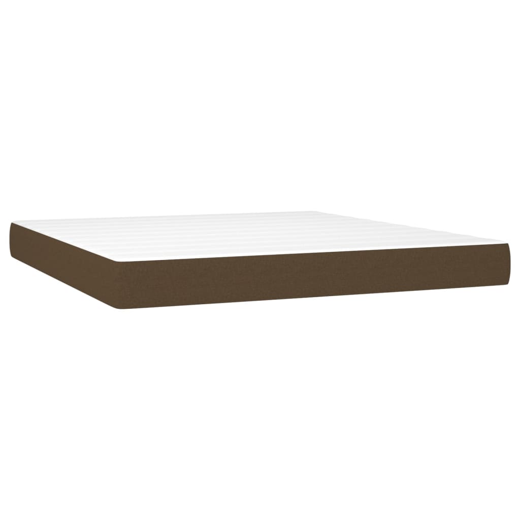 Letto A Molle Materasso E Led Marronescuro 180x200cm In Tessuto - Image 6