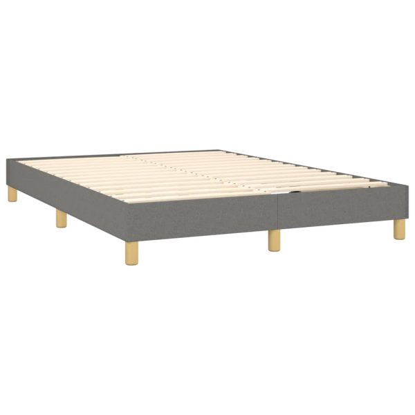 Letto A Molle Materasso E Led Grigio Scuro 140x200cm In Tessuto - Image 5